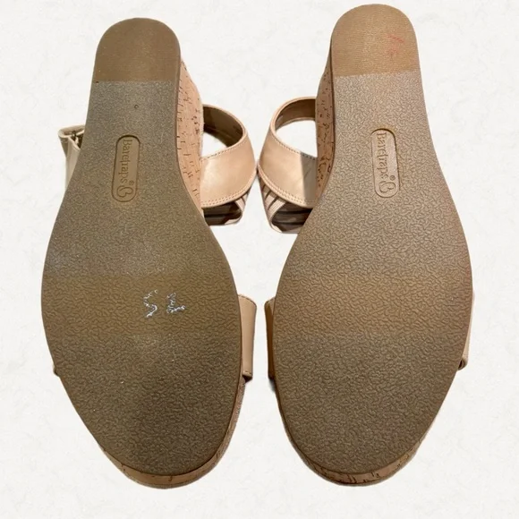 Baretraps Tan Wedge Sandals Size 8W • NWOT • Comfort Linen Straps - Picture 8 of 8
